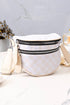 Globetrotter Beige Checkered Crossbody Waist Bag