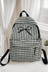 Black Check Me Out Coquette Backpack