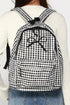 Black Check Me Out Coquette Backpack
