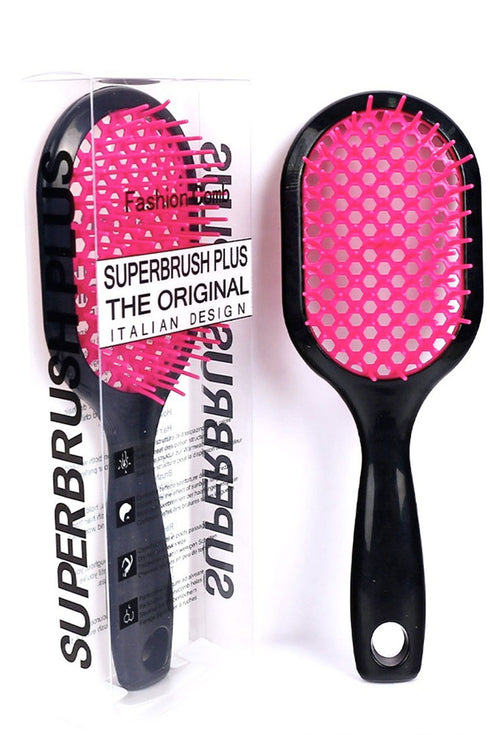 Black and Fuchsia Superbrush Plus Detangling Hair Comb