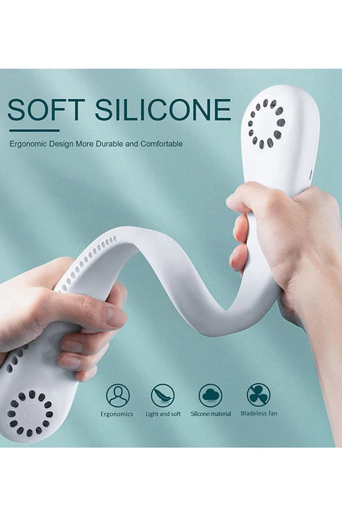 White Bladeless Neck Fan