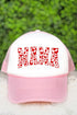 All The Hearts Mama Red Foam Mesh Back Trucker Cap