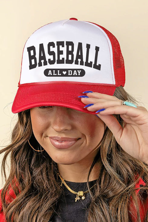 Baseball All Day Foam Mesh Back Trucker Cap