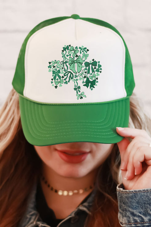 Bowleaf Clover Foam Mesh Back Trucker Cap