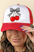 Checkered Cherry Dream Foam Mesh Back Trucker Cap