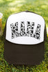 Cow Print Arched Mama Foam Mesh Back Trucker Cap