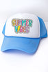 Dalmatian Dots Summer Vibes Foam Mesh Back Trucker Cap