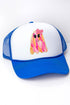 Faux Glitter Girly Ghost Foam Mesh Back Trucker Cap