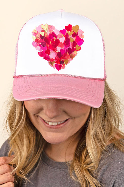 Full Of Love Foam Mesh Back Trucker Cap