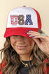Glitter Leopard USA Foam Mesh Back Trucker Cap
