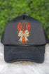 Glitzy Crawfish Coquette Bow Foam Mesh Back Trucker Cap