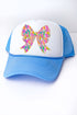 Glitzy Brushed Coquette Foam Mesh Back Trucker Cap