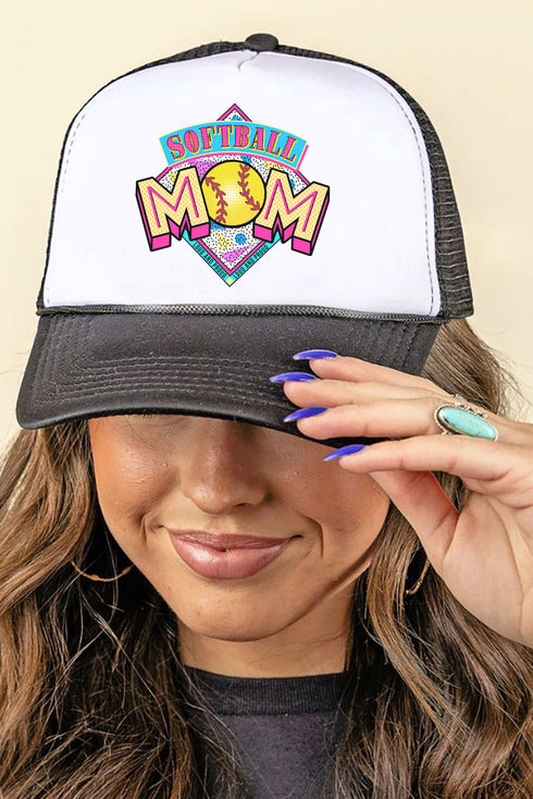 Loud And Proud Softball Mom Foam Mesh Back Trucker Cap