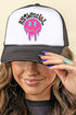 Neon Antisocial Smile Foam Mesh Back Trucker Cap