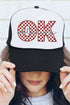 Oklahoma Checkered Foam Mesh Back Trucker Cap
