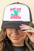 Pink Long Live America Foam Mesh Back Trucker Cap