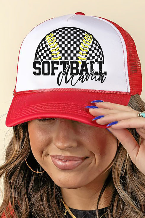 Pitch Perfect Softball Mama Foam Mesh Back Trucker Cap