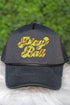 Play Ball Softball Faux Chenille Patch Transfer Foam Mesh Back Trucker Cap