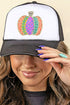 Pumpkin Patterns Foam Mesh Back Trucker Cap
