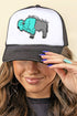 Turquoise Checkered Buffalo Foam Mesh Back Trucker Cap