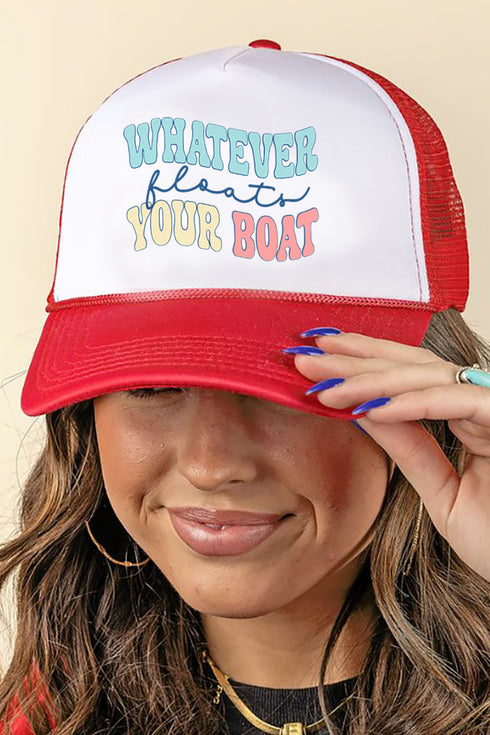 Whatever Floats Your Boat Foam Mesh Back Trucker Cap
