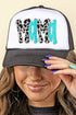 Faux Rhinestone Western Mama Foam Mesh Back Trucker Cap