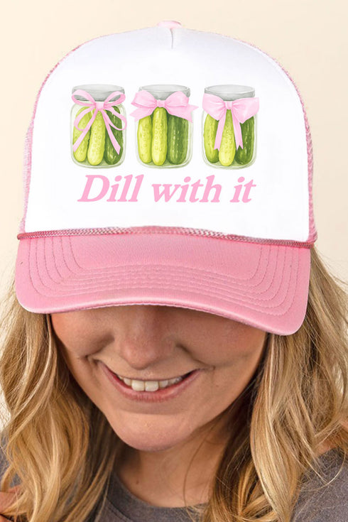 Dill With It Coquette Foam Mesh Back Trucker Cap