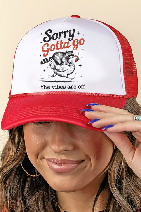 Gotta Go The Vibes Are Off Foam Mesh Back Trucker Cap