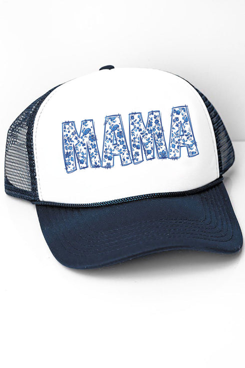 Willow Block Mama Foam Mesh Back Trucker Cap