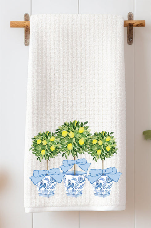 Lemon Grove Trio Waffle Kitchen Towel