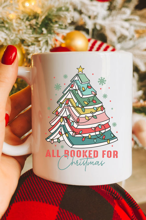All Booked For Christmas Ceramic Mug