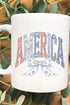 Arched America Floral Ceramic Mug