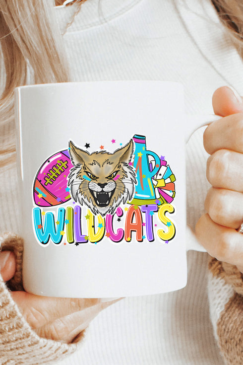 Bright Wildcats Colorful Ceramic Mug