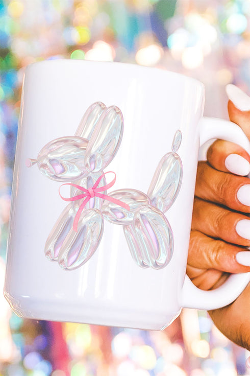 Coquette Balloon Dog Ceramic Mug