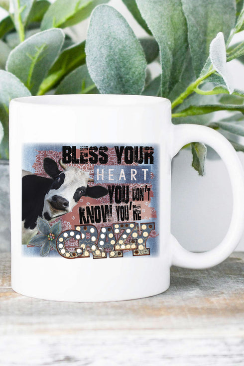 Cow Bless Your Heart White Mug