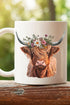 Daisy Highland Cow Ceramic Mug