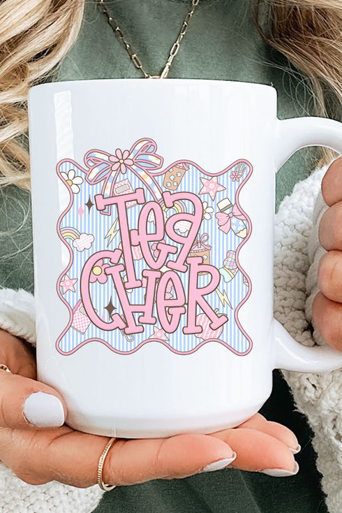 Doodle Frame Teacher Ceramic Mug