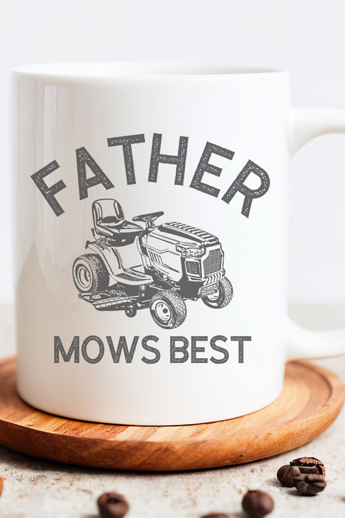 Father Mows Best Ceramic Mug