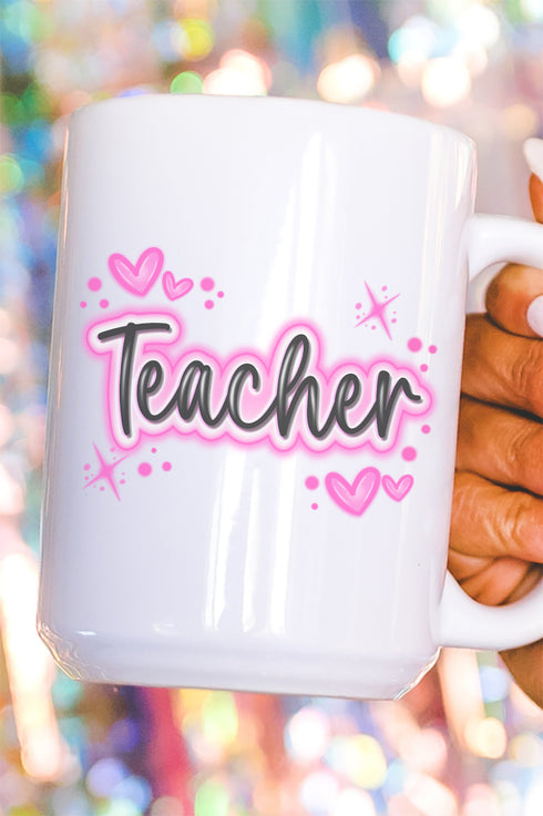 Faux Airbrush Teacher Ceramic Mug