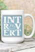 Introvert Checkered Ceramic Mug