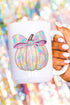 Iridescent Bow Pumpkin Ceramic Mug