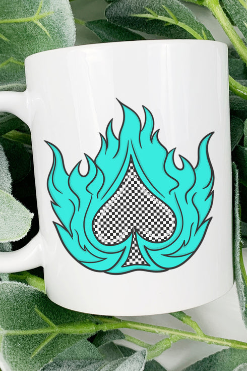 Spade In Flames Ceramic Mug