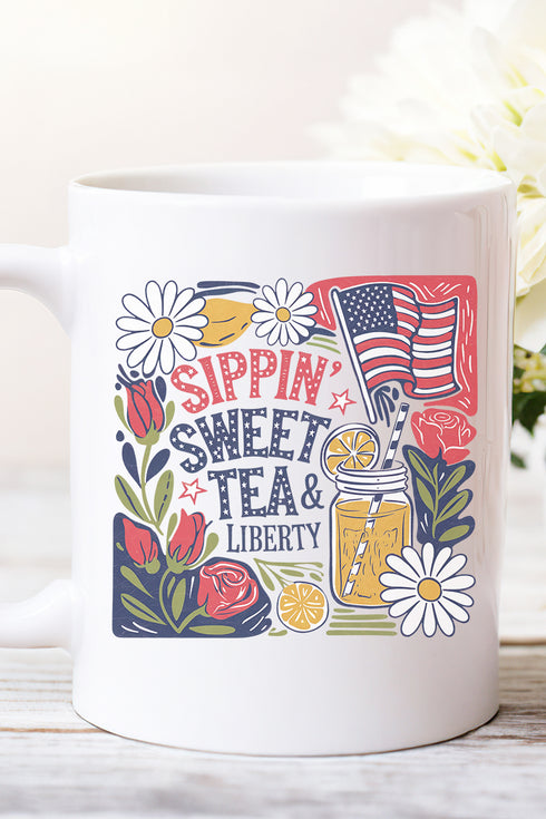 Sweet Tea & Liberty Ceramic Mug