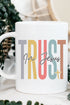 Colorblock Trust In Jesus Ceramic Mug