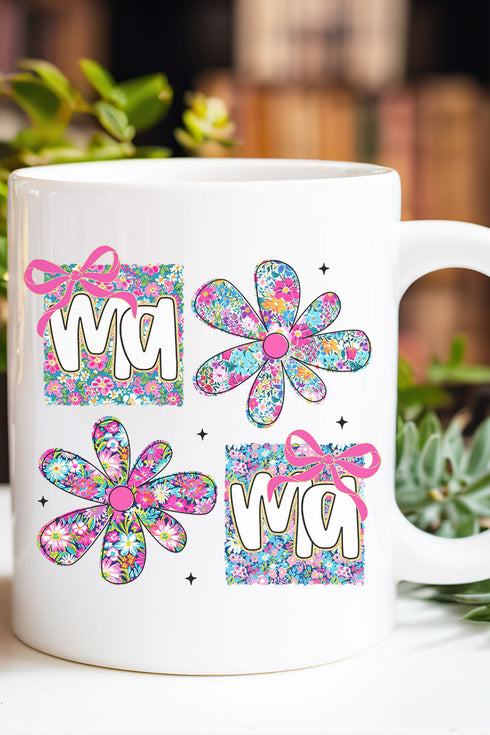 Vibrant Floral Mama Ceramic Mug