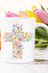 Watercolor Floral Cross Ceramic Mug