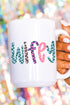 Wavy Checkered Wifey Ceramic Mug