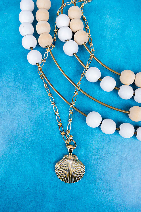Hilo Seashell Goldtone Necklace