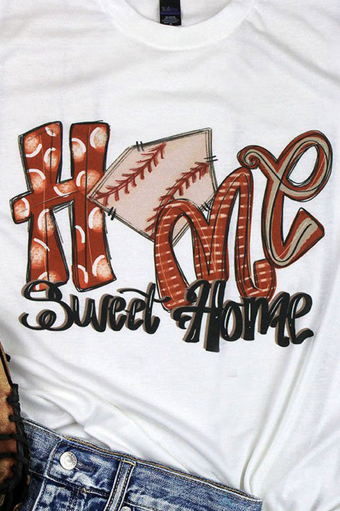 Baseball Home Sweet Home Unisex Poly-Rich Blend Tee