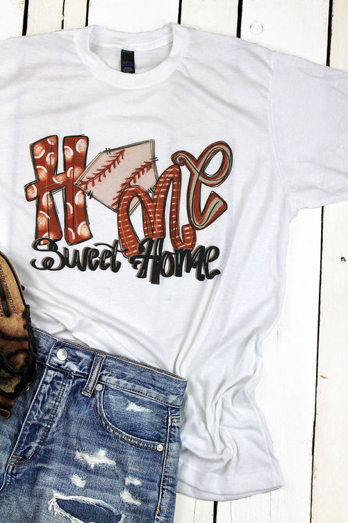 Baseball Home Sweet Home Unisex Poly-Rich Blend Tee